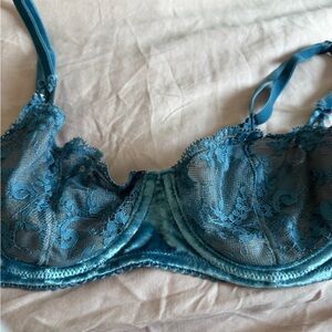 Victoria's Secret Teal Lace Underwire Bra